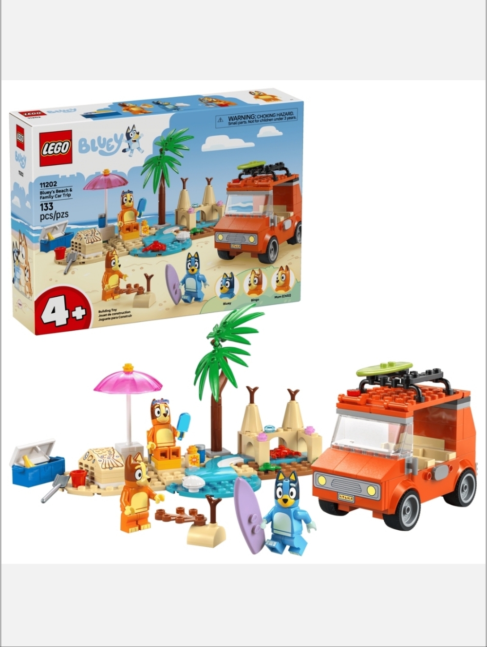 Lego Bluey Beach & Family Car Trip Playset